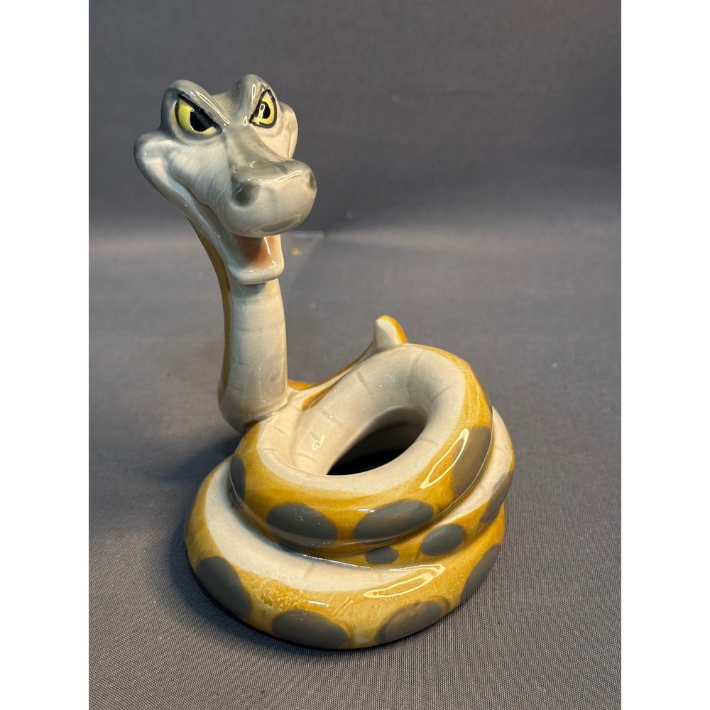 Vintage Disney Kaa The Snake Ceramic Figurine Jungle Book Japan Glossy Porcelain